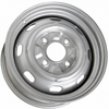 VWC-111-601-025-G - 111601025G - STOCK STEEL WHEEL - 4X130MM 4 LUG/BOLT - PAINTED SILVER - 15X4-1/2 - 4-1/2 INCH BACK SPACING - BEETLE 68-79 - GHIA 67-74 - TYPE-3 66-73 - SOLD EACH