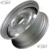 VWC-111-601-025-G - 111601025G - STOCK STEEL WHEEL - 4X130MM 4 LUG/BOLT - PAINTED SILVER - 15X4-1/2 - 4-1/2 INCH BACK SPACING - BEETLE 68-79 - GHIA 67-74 - TYPE-3 66-73 - SOLD EACH