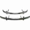 VWC-111-798-001 - COMPLETE FRONT & REAR EURO BUMPER & GUARD KIT WITH BRACKETS AND HARDWARE - BEETLE 46-67 - STANDARD QUALITY- WAX REGULARLY - NO GUARANTEED AGAINST RUSTING - SOLD KIT