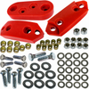 ACC-C10-4796 - EMPI - 9540 - AC311215 - RED URETHANE TRANSMISSION MOUNTS WITH HARDWARE - FRONT AND REAR - BEETLE 61-72 - GHIA 61-72 - SOLD SET