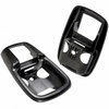 VWC-111-837-239-BBPR - 111837239BBK - PAIR OF TRIM COVER PLATES - BLACK PLASTIC - INSIDE DOOR RELEASE LEVER - STANDARD BEETLE 67-77 / GHIA 65-70 / BUS 74-79 / TYPE-3 62-73 - SOLD PAIR