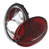 VWC-111-945-231 - 111945231 - TAIL LIGHT LENS WITH REFLECTOR - DARK RED PLASTIC (AS ORIGINAL) - BEETLE 55-61 - SOLD EACH