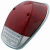 VWC-111-945-241-JLED - 111945241J - LED UPGRADE TAIL LIGHT CONVERSION WITH RED LENS - WITH POLISHED STAINLESS STEEL TRIM RING - LEFT OR RIGHT - BEETLE 68-70 - SOLD EACH