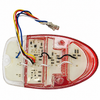 VWC-111-945-241-JLED - 111945241J - LED UPGRADE TAIL LIGHT CONVERSION WITH RED LENS - WITH POLISHED STAINLESS STEEL TRIM RING - LEFT OR RIGHT - BEETLE 68-70 - SOLD EACH