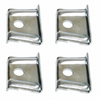 VWC-113-201-635-4 - (113201635) EARLY STYLE FUEL/GAS TANK HOLD DOWN RETAINER TABS - ORIGINAL FOR 46-69 MODELS - WILL FIT ALL YEARS (CAN BE SILVER OR GOLD-CAD PLATED) - ALL BEETLE / GHIA / TYPE-3 - SOLD SET OF 4