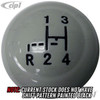 VWC-113-711-141-APGY - (113711141A) EXCELLENT REPRODUCTION - GREY SHIFT KNOB WITH SHIFT PATTERN - 7MM - BEETLE 62-67 - GHIA 62-67 - SOLD EACH