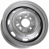 VWC-135-601-025-P - 135601025P - STOCK STEEL WHEEL - 4X130MM 4 LUG/BOLT - PAINTED SILVER - 15X5-1/2 - 4-5/16 INCH BACK SPACING +25 ET - BEETLE 68-79 - GHIA 67-74 - TYPE-3 66-73 - 1 INCH WIDER - CHECK CLEARANCE BEFORE ORDERING - SOLD EACH