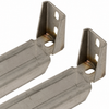 VWC-211-837-387-PR - 211837387 - GERMAN QUALITY - FRONT DOOR SLIDING WINDOW GUIDE CHANNEL - BASE BAR - GUIDE CHANNEL - LEFT / RIGHT PAIR - STAINLESS STEEL - BUS 52-67 - SOLD PAIR