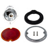 VWC-211-945-237-BGPR - 211945237B - S96784 - GERMAN QUALITY FROM C&C U.K. - PAIR OF COMPLETE TAIL LIGHT ASSEMBLIES WITH HELLA LOGO GLASS RED LENSES AND HOUSINGS / CHROME RING / GASKET / SCREWS - LEFT AND RIGHT - BUS 58-61 - SOLD PAIR