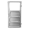 VWC-221-841-091-A - 221841091A - SILVER WELD-THROUGH HIGH QUALITY SHEET METAL - COMPLETE CARGO DOOR - HIGH HINGE - LEFT SIDE FRONT / RIGHT SIDE REAR - BUS 55-61 THRU CH.#705-619 - SOLD EACH