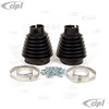 ACC-C10-4424 - BLACK SWING AXLE BOOT KIT W/ HARDWARE PR FITS: BEETLE 46-68- GHIA 56-68- BUS 52-67- TYPE 3 62-68.