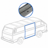 VWC-251-843-792-B - 251843792B - GERMAN - RIGHT SIDE SLIDING SIDE CARGO DOOR SEAL - VANAGON 80-92 - SOLD EACH