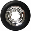 ACC-C10-6621-KIT - COMPLETE CHROME 5x205 WHEEL AND TIRE PACKAGE (15 X 5 1/2 - 4-1/4 INCH BACK SPACING) (165/80R15 STEEL BELTED RADIAL TIRES) 4 WHEELS WITH TIRES, MOUNTED & BALANCED WITH MATCHING CHROME VALVE STEMS. READY TO BOLT ON AND DRIVE.
