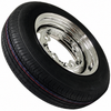 ACC-C10-6621-KIT - COMPLETE CHROME 5x205 WHEEL AND TIRE PACKAGE (15 X 5 1/2 - 4-1/4 INCH BACK SPACING) (165/80R15 STEEL BELTED RADIAL TIRES) 4 WHEELS WITH TIRES, MOUNTED & BALANCED WITH MATCHING CHROME VALVE STEMS. READY TO BOLT ON AND DRIVE.