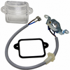 VWC-311-943-121-AKIT - 311943121A - TOP QUALITY - COMPLETE LICENSE LIGHT LENS/BULB HOLDER/GASKET WITH WIRING HARNESS - BEETLE 64-79 - TYPE-3 FASTBACK - NOTCHBACK 69-74 - SOLD EACH