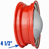 ACC-C10-6620-RD-KIT - NEW HOT ROD RED WHEEL PACKAGE - SET OF 4 - 15 INCH RED SMOOTHIE 5X205MM 5 BOLT STEEL WHEELS - WITH STAINLESS STEEL HUBCAPS AND TRIM RINGS - SET OF 4