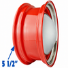 ACC-C10-6620-RD-KIT - NEW HOT ROD RED WHEEL PACKAGE - SET OF 4 - 15 INCH RED SMOOTHIE 5X205MM 5 BOLT STEEL WHEELS - WITH STAINLESS STEEL HUBCAPS AND TRIM RINGS - SET OF 4