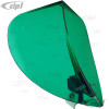 ZVW-95-GREEN - BEETLE WIRBULATOR WIND SCREEN DEFLECTOR - GREEN WINDSCHTZ - WITH MOUNTING BRACKET TO MOLDING STRIP - ALL BEETLE TO 1966 (CAN BE USED 67-ON WITH MODIFICATION TO BRACKET) - SOLD EACH