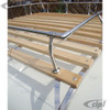 C13-15-2011-3SS - CIP1 EXCLUSIVE - STAINLESS STEEL 3 BOW VINTAGE STYLE ROOF RACK WITH ROSE COLORED WOOD BOWS - KNOCK-DOWN STYLE AND SHIPPABLE BY UPS - BUS 52-79 - SOLD EACH