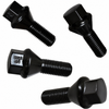 ACC-C10-6683-BLK - 12MM WHEEL HARDWARE KIT - BLACK ACORN BOLTS 20 PCS - BEETLE/GHIA 46-67 - FOR BRM/RADER WIDE 5 WHEELS - ALL 4 - PLEASE READ SPECIAL NOTE