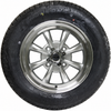 C32-E28S-SET-WT - SET OF 4 15X5.5 SILVER 8 SPOKE WHEELS (4X130MM - 4.6 IN. BACKSPACE) - WITH 2 X 185/65-HR15 AND 2 X 195/65-HR15 TIRES MOUNTED AND BALANCED - READY TO BOLT-ON - SOLD SET OF 4