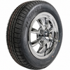 C32-E28C-SET-WT - SET OF 4 15X5.5 CHROME 8 SPOKE WHEELS (4X130MM - 4.6 IN. BACKSPACE) - WITH 2 X 185/65-HR15 AND 2 X 195/65-HR15 TIRES MOUNTED AND BALANCED - READY TO BOLT-ON - SOLD SET OF 4