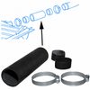 VWC-133-298-220-WC - 133298220 - 5 PIECE COMPLETE GAS FUME ELIMINATION KIT WITH CLAMPS - SUPER BEETLE 73-79 - SOLD KIT