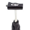 C10-711-120-112KL - MADE IN GERMANY - Cip1 - CNC BLACK ANODIZED T-HANDLE SHORT THROW SHIFTER WITH CURVED SOLID STAINLESS STEEL SHAFT - REVERSE LOCKOUT - 275MM (10.80 INCHES) TALL - ALL BEETLE/GHIA/TYPE-3/THING - SOLD EACH