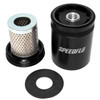 JC-2306-0 - JAYCEE BILLET SPEEDFLO OIL FILTER WITH REPLACEABLE 8 MICRON FILTER ELEMENT - BLACK ANODIZED - SOLD EACH