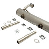 C31-251-001-050HFV - CSP GERMAN MADE - COMPLETE STAINLESS STEEL HI-FLOW STOCK STYLE MUFFLER KIT - INCLUDES HIGH-FLOW CSP STAINLESS STEEL TAILPIPES AND HARDWARE - 13-1600CC or LARGER ENGINE - BEETLE 66-73 - GHIA 66-73 - SOLD EACH