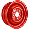ACC-C10-6623-SMRD - STOCK SMOOTHIE 4X130MM 4 BOLT STEEL WHEEL - HOT ROD RED - 15X5-1/2 (4-1/4 INCH BACK SPACING) HUBCAP SOLD SEPARATELY - BEETLE 68-79 GHIA 67-74 TYPE-3 67-73 - SOLD EACH