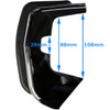 C38-BD-168F - FLAT-4 - LEFT / RIGHT BUMPER GUARDS - FRONT OR REAR BUMPER WITH RUBBER DECO STRIP -  BEETLE 68-73 - SOLD PAIR