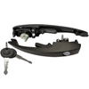 VWC-113-898-205-MBK - 113898205M - CIP1 PREMIUM QUALITY - BLACK FINISH - PAIR KEYED-A-LIKE OUTER LOCKING DOOR HANDLES - BEETLE 68-79 - GHIA 68-74 - TYPE-3 68-73 W/SLIGHT MOD. - SOLD PAIR
