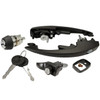 VWC-113-898-205-MBST - 113837205M - CIP1 PREMIUM QUALITY - KEYED ALIKE BLACK OUTER DOOR HANDLES SET WITH MATCHING ENGINE LID LOCK AND IGNITION SWITCH ALL WITH MATCHING KEYS - BEETLE 72-79 - SOLD 4 PIECE SET