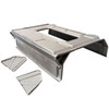 VWC-211-703-599 - 211703599 - SILVER WELD-THROUGH HIGH QUALITY SHEET METAL - FRONT CENTER SEAT BOX PORTION - BUS 62-67 - SOLD EACH