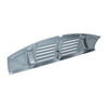 C21-0888-100 - SILVER WELD-THROUGH HIGH QUALITY SHEET METAL - INNER ENGINE LID HINGE PANEL WITH LOUVRE GRILLS - BEETLE 46-57 - SOLD EACH