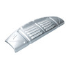 C21-0888-100 - SILVER WELD-THROUGH HIGH QUALITY SHEET METAL - INNER ENGINE LID HINGE PANEL WITH LOUVRE GRILLS - BEETLE 46-57 - SOLD EACH