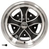 DEAL-004 - SET OF 4 CALIFORNIA CRUZ BLACK W/MACHINED FACE ALLOY WHEELS - 15X5.5 (5X205MM) - WITH 185/65R15 TIRES MOUNTED & BALANCED - SOLD SET OF 4