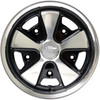 DEAL-006 - SET OF 4 BLACK & POLISHED 911 STYLE ALLOY WHEELS - 15X5.5 (5X205MM) - WITH 195/60R15 TIRES MOUNTED & BALANCED - SOLD SET OF 4