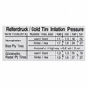 ACC-C10-9716 - TIRE PSI STICKER  - 3.5X 1.5
