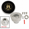 C13-79-4060-KIT - EMPI COMPLETE BANJO STYLE STEERING WHEEL KIT WITH HUB/BOSS ADAPTER AND HORN BUTTON - YOUR CHOICE OF BLACK - IVORY OR SILVER/GREY WHEEL - BEETLE/GHIA 49-74 - TYPE-3  61-71 - SOLD 3 PIECE KIT