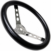 C13-79-4112 - EMPI - POLY FOAM CHROME STEERING WHEEL - 3 SPOKE - 12-1/2 INCH DIA. - 3-1/2 INCH DISH - SOLD EACH