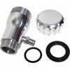 C13-7902 - SMOOTH FLOW POLISHED ALUMINUM VENTED OIL FILLER WITH GROOVED CAP - BEETLE STYLE ENGINES