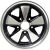 ACC-C10-6648-BLEM - BLEMISHED - 911 STYLE 5 SPOKE ALUMINUM WHEEL - BLACK WITH POLISHED SPOKES - 5.5 INCH WIDE X 15 INCH DIA. - 5X130MM BOLT PATTERN (5 INCH BACKSPACE) - CENTER CAP AND HARDWARE SOLD SEPARATELY - AS IS - ALL SALES FINAL!
