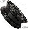 ACC-C10-6622-MB - STOCK 4X130MM 4 BOLT STEEL WHEEL - SEMI-GLOSS BLACK - 15X4-1/2 INCH (4-1/2 INCH BACK SPACING) - BEETLE 68-79 - GHIA 67-74 - TYPE-3 66-73 - SOLD EACH