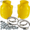 ACC-C10-4420 - YELLOW SWING AXLE BOOT KIT W/ HARDWARE PR FITS: BEETLE 46-68- GHIA 56-68- BUS 52-67- TYPE 3 62-68.