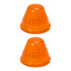 C16-141-161A-LR - (141-953-161A 141953161A) - FRONT TURN SIGNAL LENS AMBER LEFT & RIGHT - GHIA 59-64 - SOLD PAIR