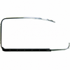 C24-113-853-321-DGR - 113853321D - GERMAN - OUTSIDE DOOR SCRAPER WITH ALUMINUM MOLDING/TRIM - LEFT - BEETLE 65-77 - SOLD EACH