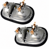 C24-211-945-241-RDPR - GERMAN QUALITY - MADE IN THE U.K. - COMPLETE TAIL LIGHT ASSEMBLIES WITH CAST ALUMINUM HOUSINGS WITH USA STYLE ALL RED HELLA LENS WITH CHROME TRIM - REF.#'s - 211-945-241 - 211945241 - S00621 - BUS 62-71 - SOLD PAIR