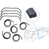 C24-241-841-823-A - 241841823A - S00360 - BEST GERMAN QUALITY - SIDE CARGO DOOR SEAL 9 PIECE SET - ORIGINAL STYLE SOFT GREY SPONGE RUBBER - BUS 50-67  - SOLD 9 PIECE SET